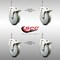 Service Caster 5 Inch 316SS Gray Polyurethane Wheel Swivel 10mm Stem Caster Set Lock Brake SCC-SS316TSTTL20S514-PPUB-M1015-4 - alternate 4